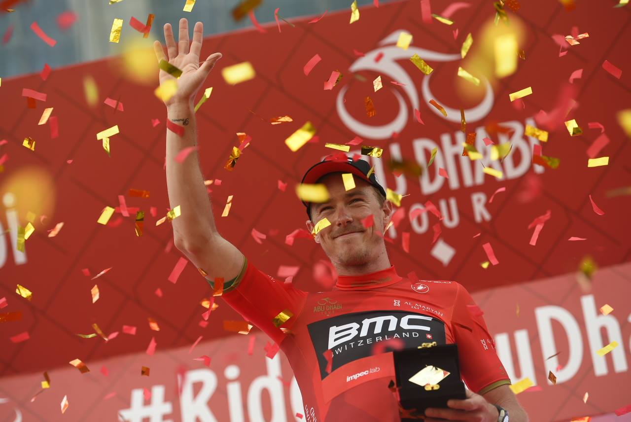 Rohan Dennis leader dell'Abu Dhabi Tour dopo la vittoria nella crono