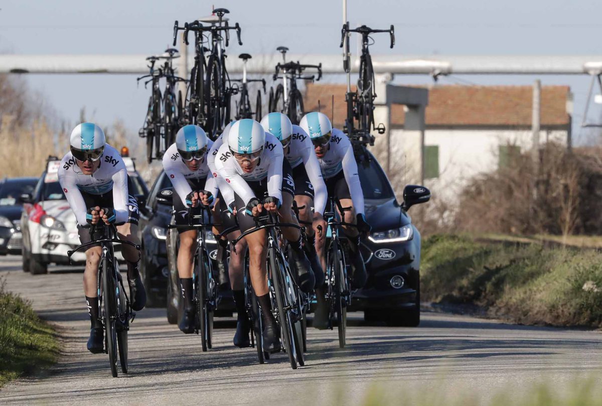 Il Team Sky vince la cronosquadre della Settimana Coppi e Bartali 2018
