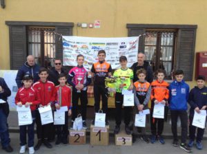 Il podio della gara Esordienti 1° anno di Corbetta