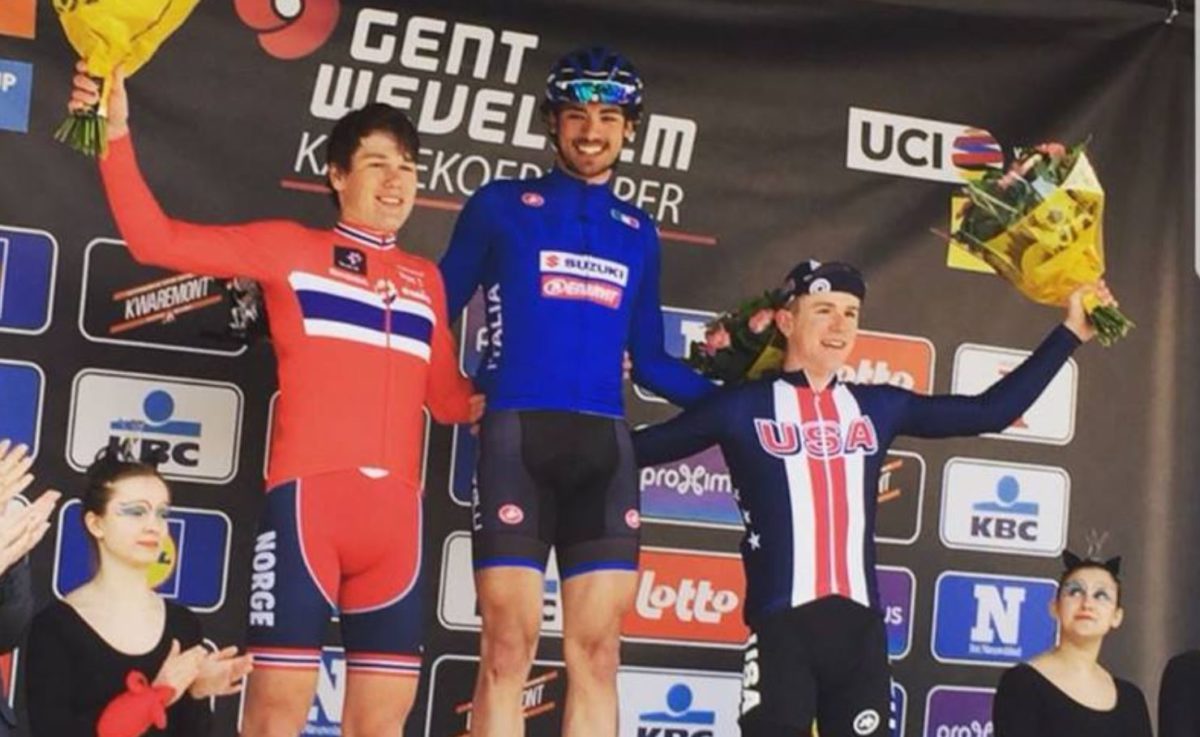 Samuele Manfredi vincitore della Gand-Wevelgem Juniores 2018