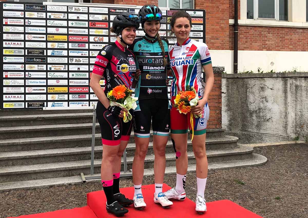 Il podio Donne Open di Buttrio