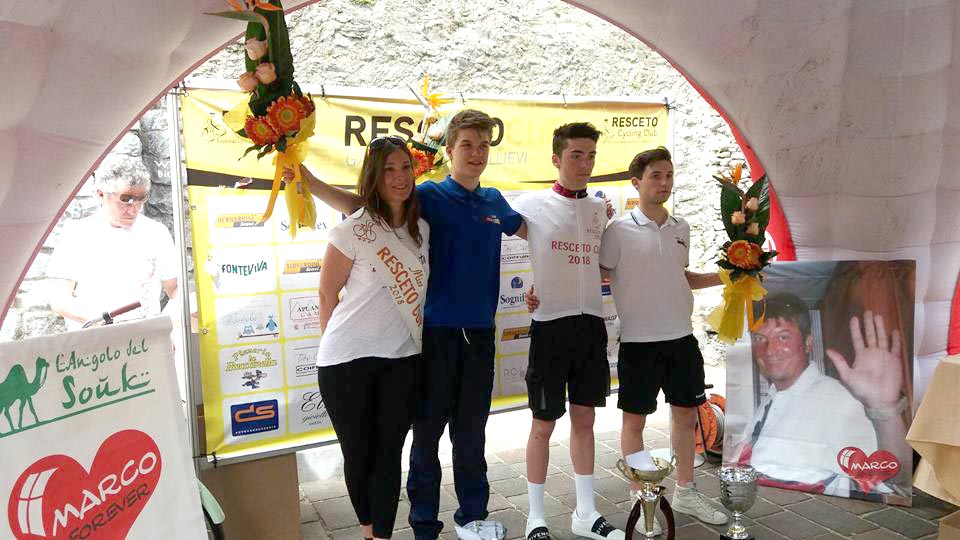Il podio della 1/a Resceto Cup