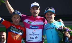 Il podio finale del Tour of the Alps 2018