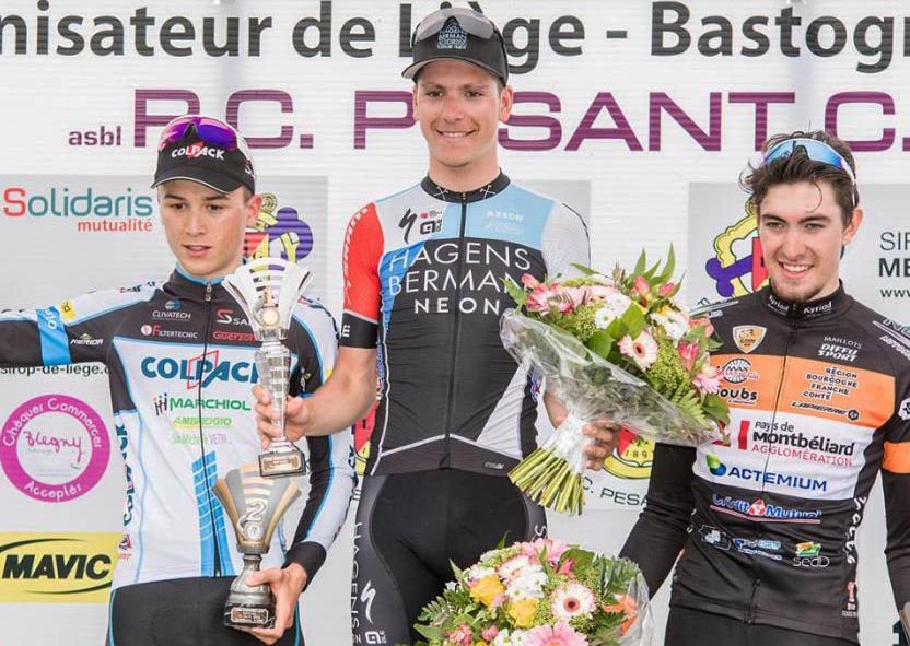Il podio della Liegi-Bastogne-Liegi U23
