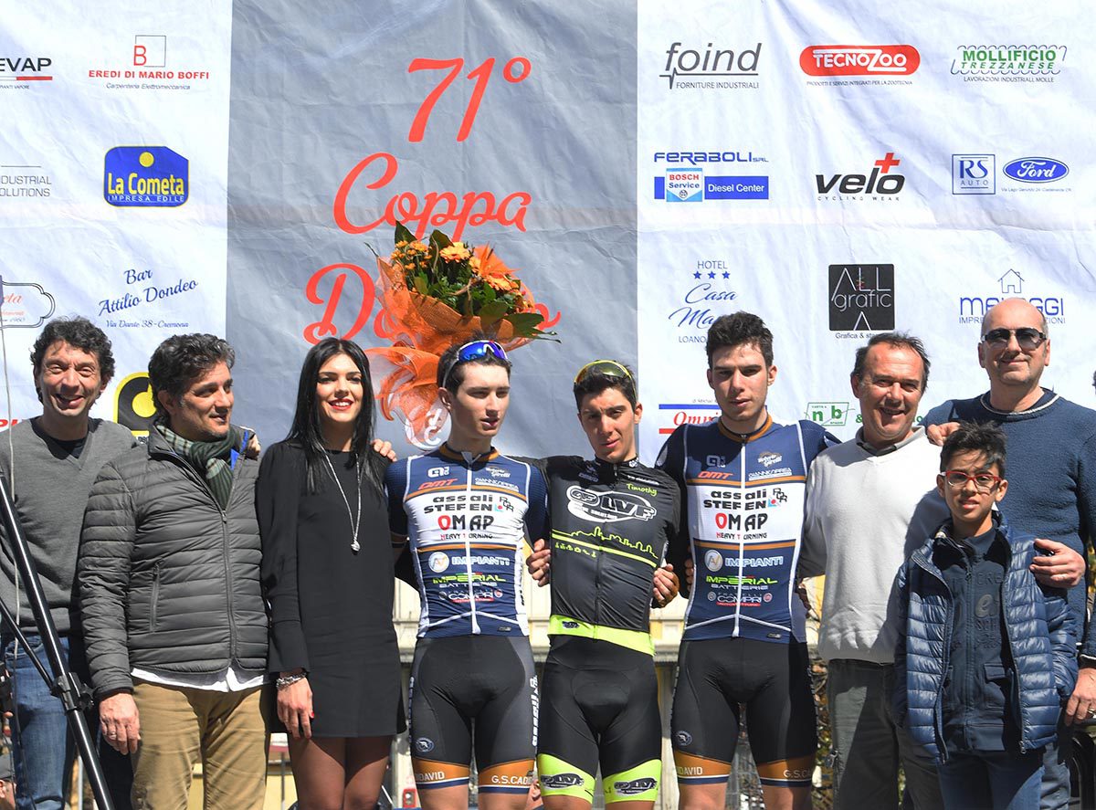 Il podio della Coppa Dondeo 2018