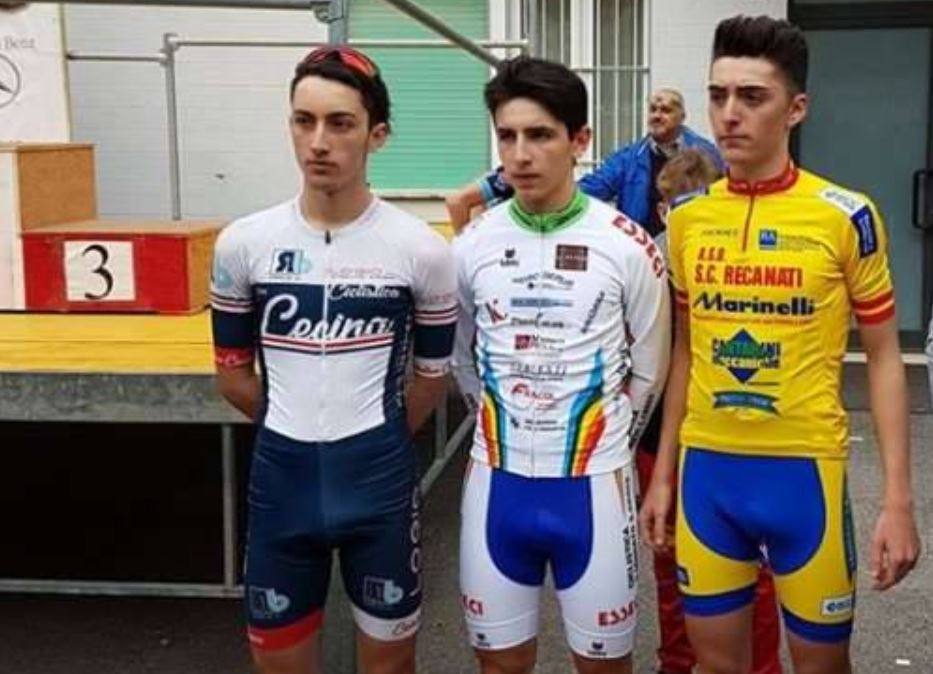Il podio della Piccola Amstel Gold Race di Foiano