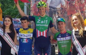 Il podio della 68/a Coppa Lanciotto Ballerini vinta da Giovanni Lonardi