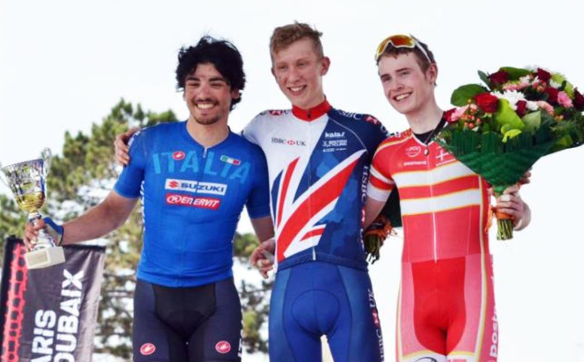 Il podio della Parigi-Roubaix 2018