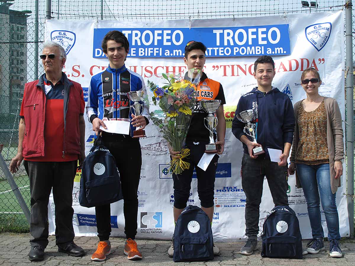 Il podio della gara Esordienti 2° anno di Cernusco