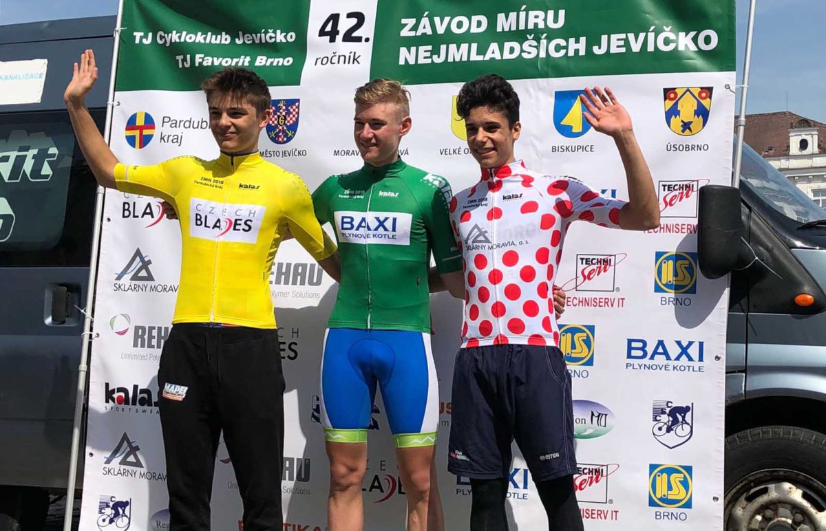 Le maglie dopo la prima tappa della Závod míru nejmladších 2018