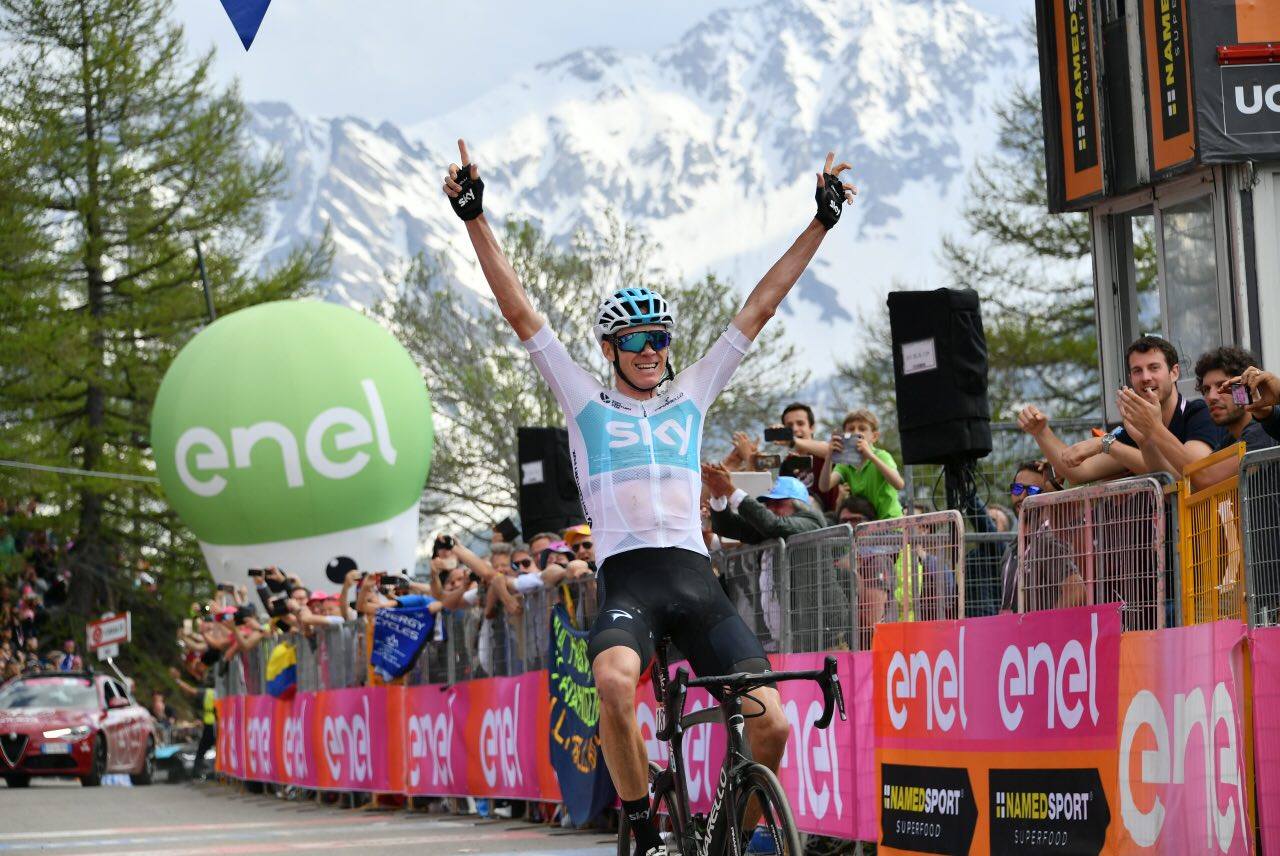 Impresa di Chris Froome nella 19/a tappa del Giro d'Italia