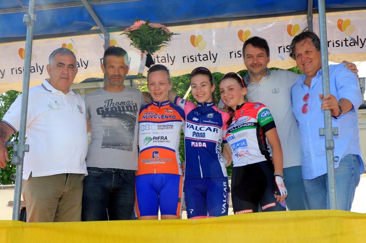 Il podio Donne Esordienti di Gazoldo degli Ippoliti