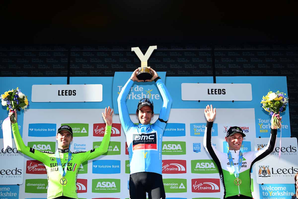Il podio finale del Tour de Yorkshire 2018