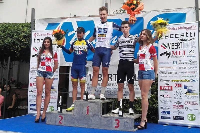 Il podio di Montelupo Fiorentino dove ha vinto Alexander Konychev
