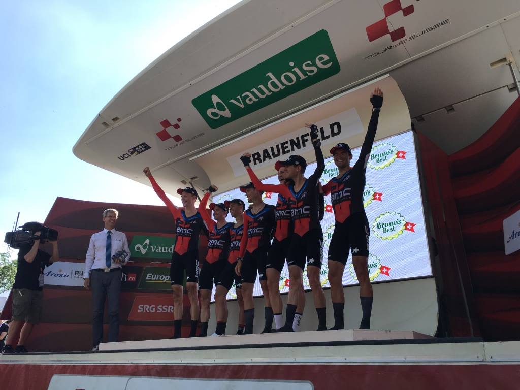 La BMC Racing Team vince la cronosquadre valida quale prima tappa del Tour de Suisse 2018