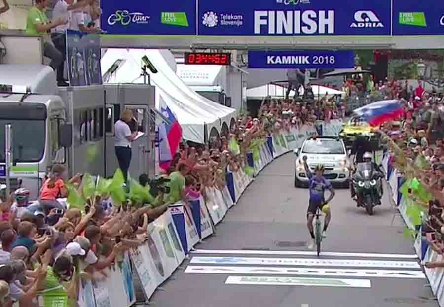 Primoz Roglic vince la quarta tappa del Tour of Slovenia 2018
