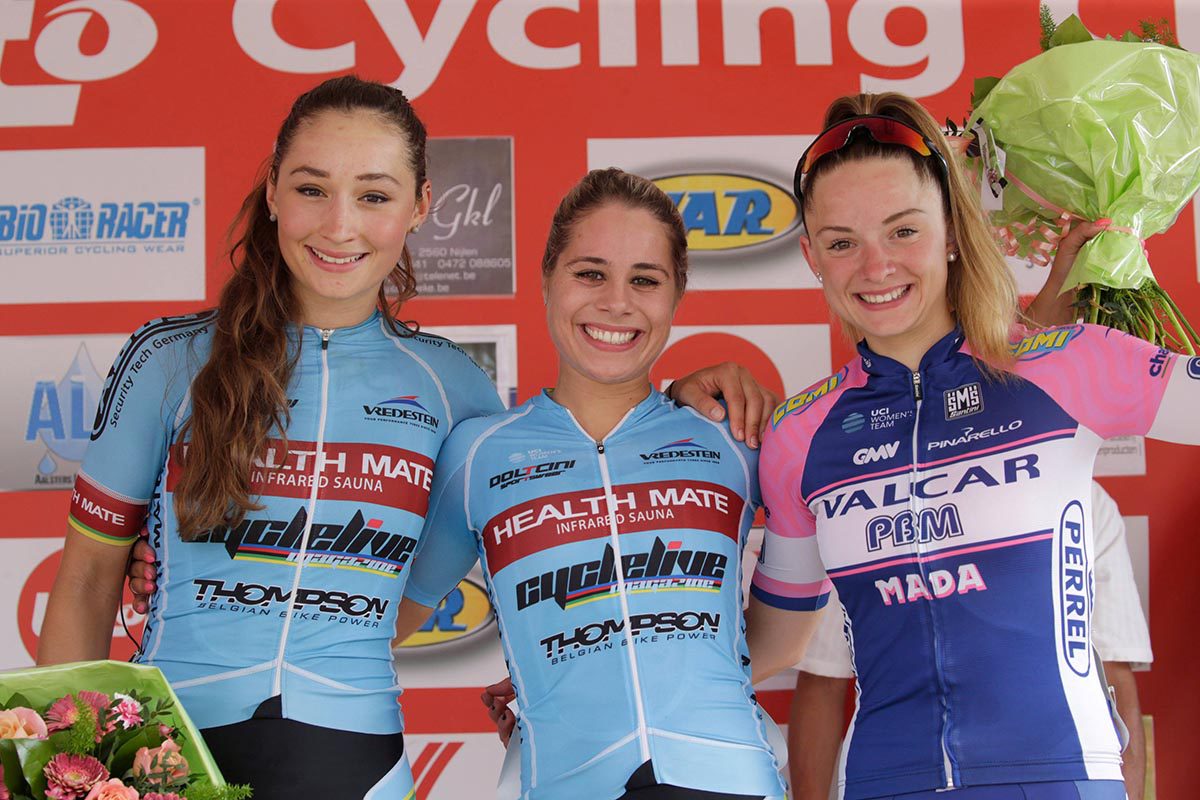 Il podio dello SPAR Flanders Diamond Tour