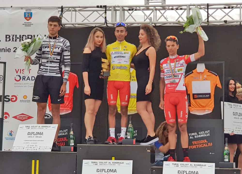 Il podio finale del Tour of Bihor vinto da Ivan Sosa