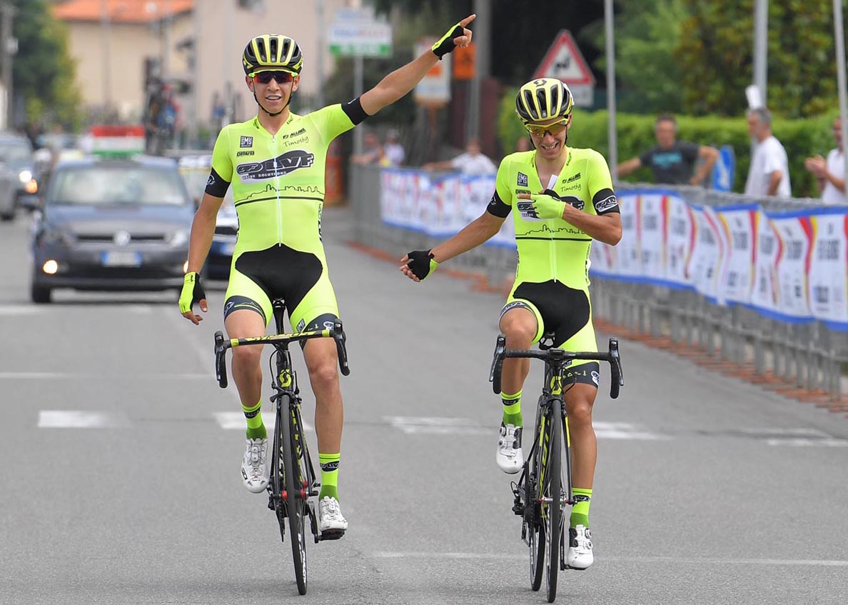 Arrivo in parata ad Albano per Samuele Rubino e Andrea Piccolo del Team LVF