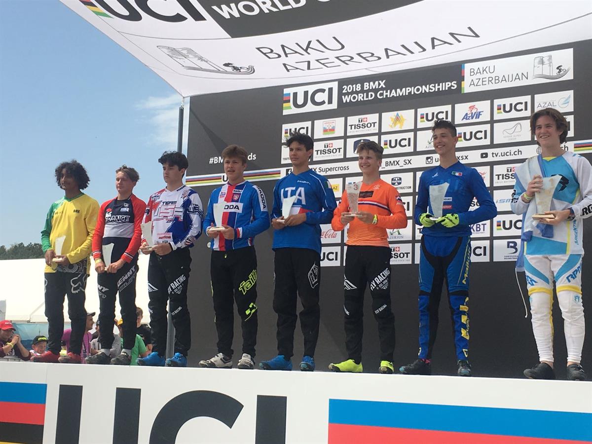 ChalIl podio del Mondiale BMX categoria Challenge 15/16 annilenge 15/16 anni
