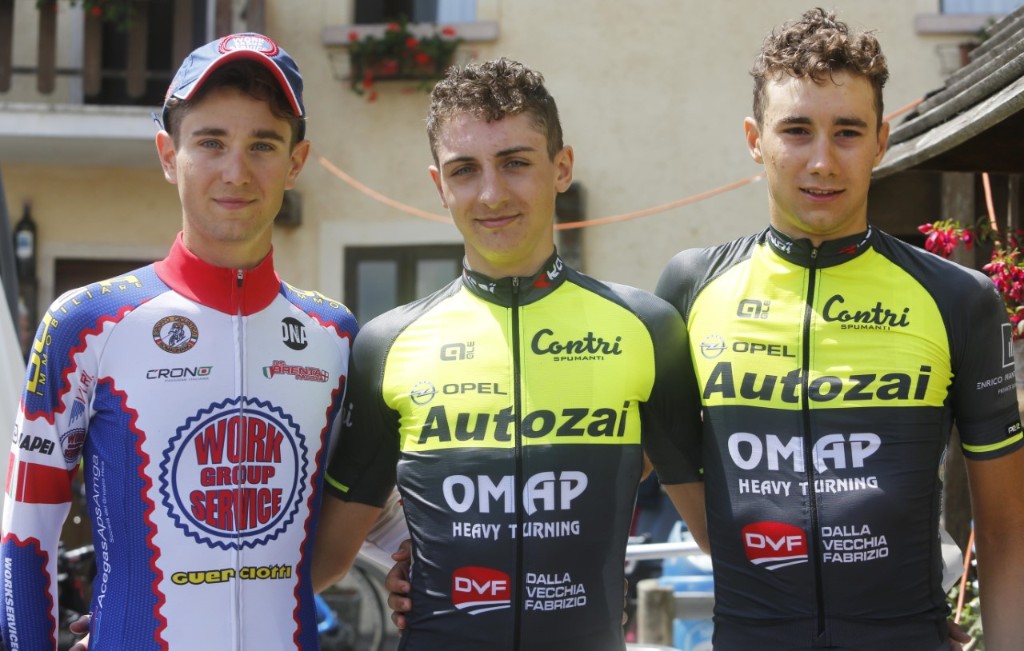 Il podio della Cittadella-Colli Alti 2018 vinta da Mattia Petrucci