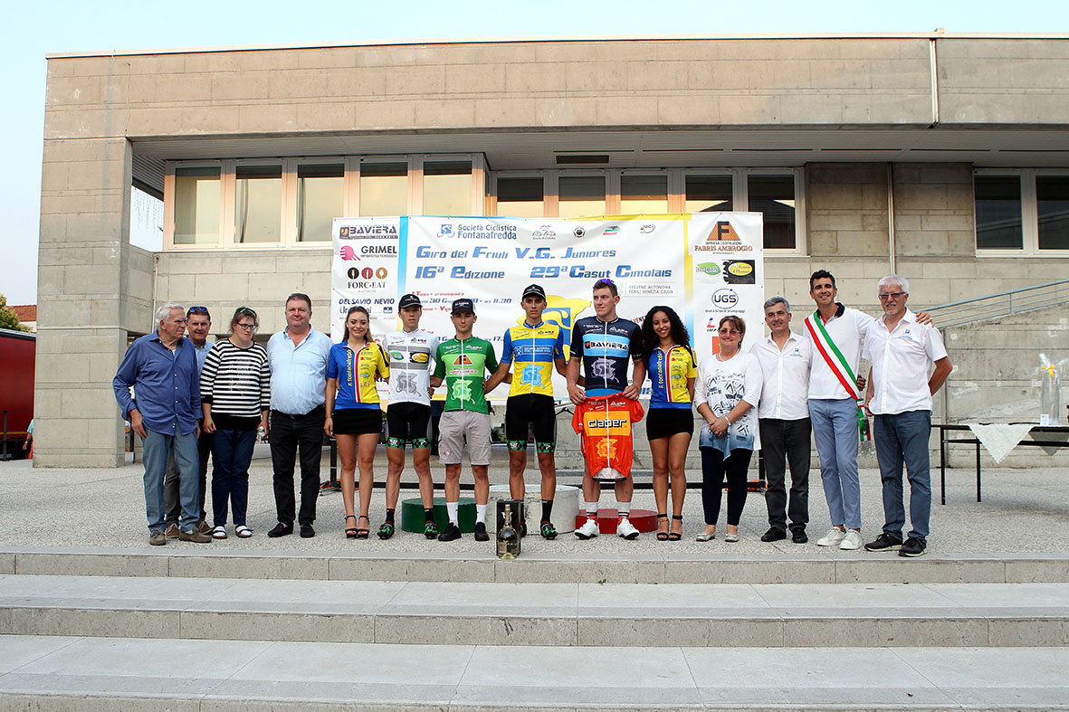 Tutte le maglie dopo le prime due tappe del Giro del Friuli Juniores