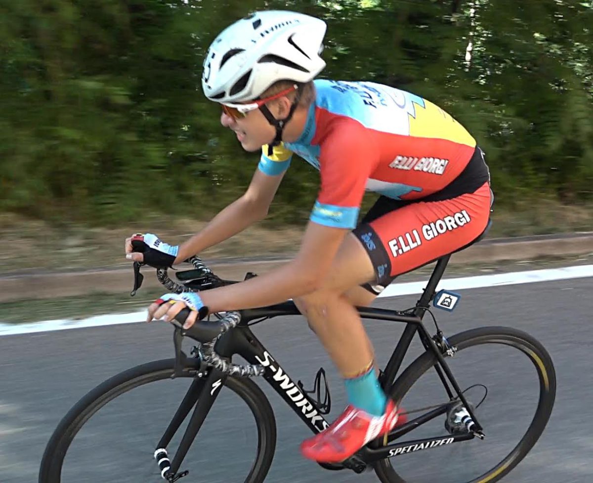 Mathias Vacek vince tra gli Allievi la Cronoscalata Bologna - San Luca
