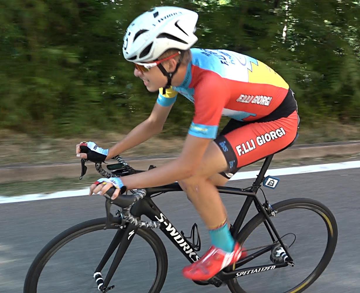 Mathias Vacek vince tra gli Allievi la Cronoscalata Bologna - San Luca