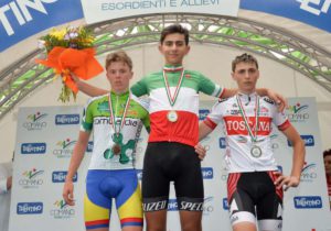 Il podio del Campionato Italiano Esordienti 2° anno Terme di Comano 2018