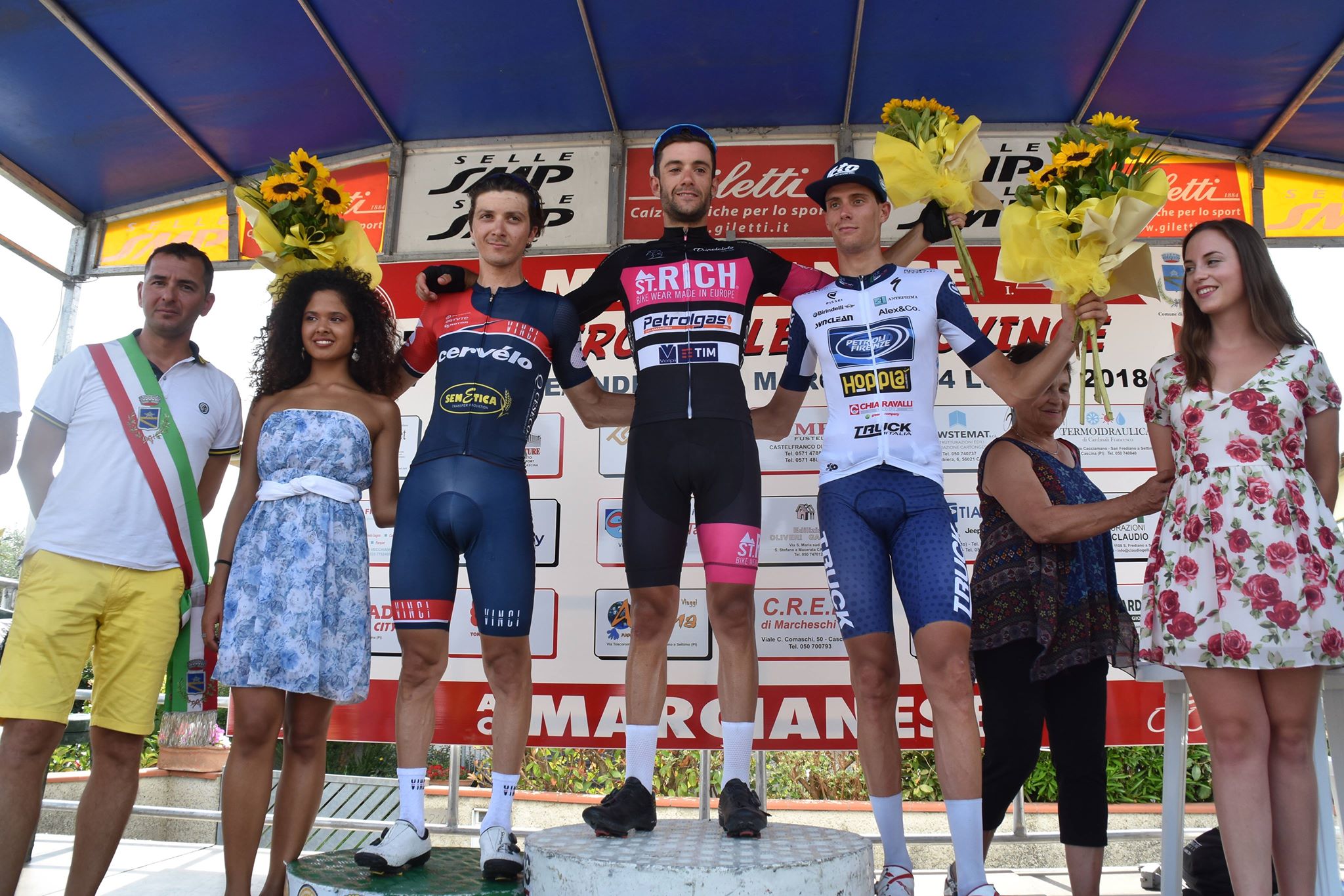 Il podio del 77° Giro delle Due Province