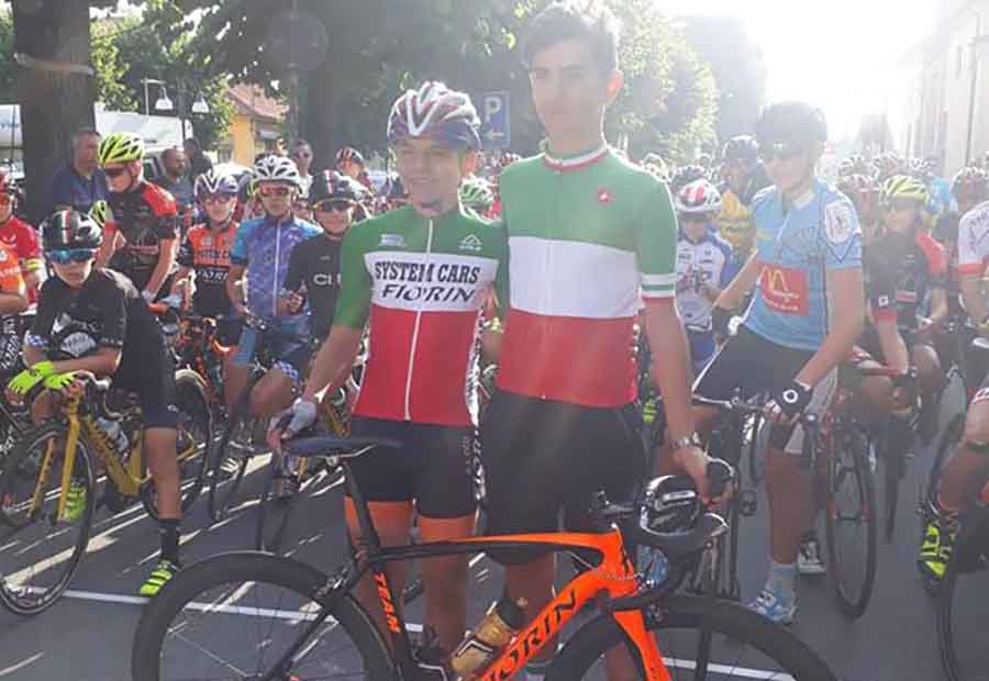 I due neo campioni italiani Esordienti Matteo Fiorin e Dario Igor Belletta a Nosate