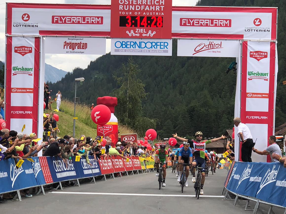 La vittoria di Giovanni Visconti nella quarta tappa del Giro d'Austria 2018