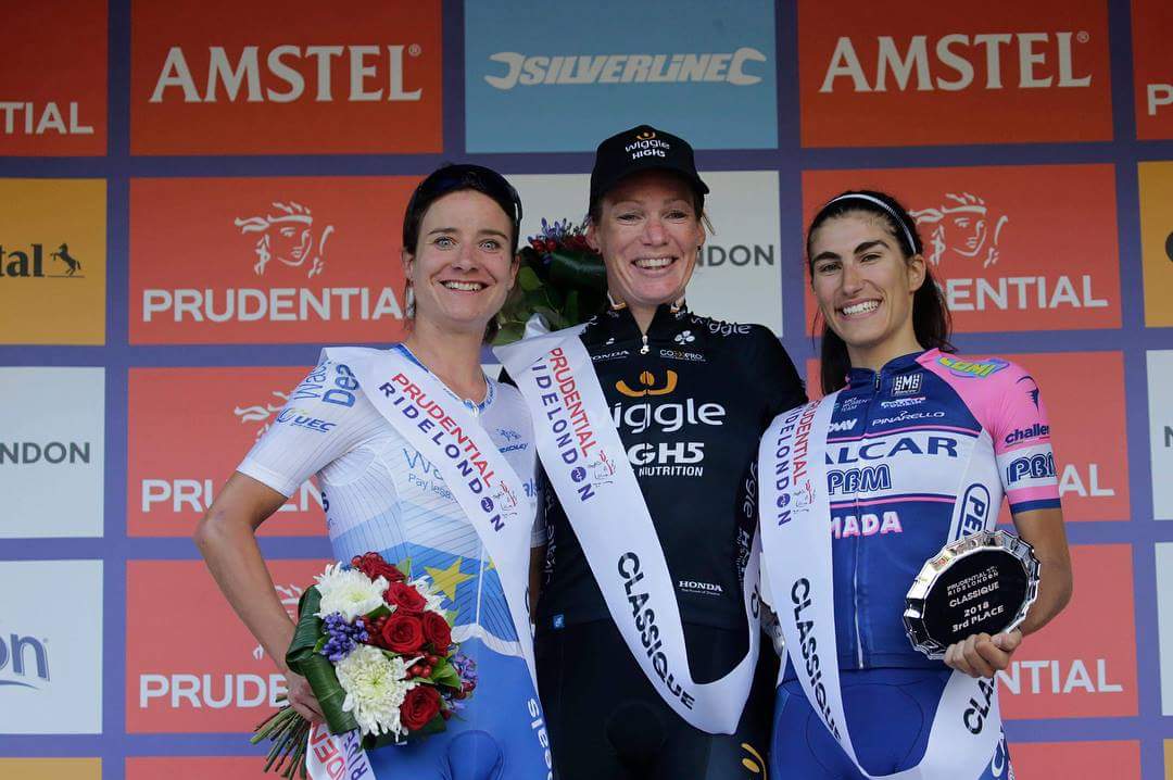 Il podio della Prudential RideLondon Classique 2018