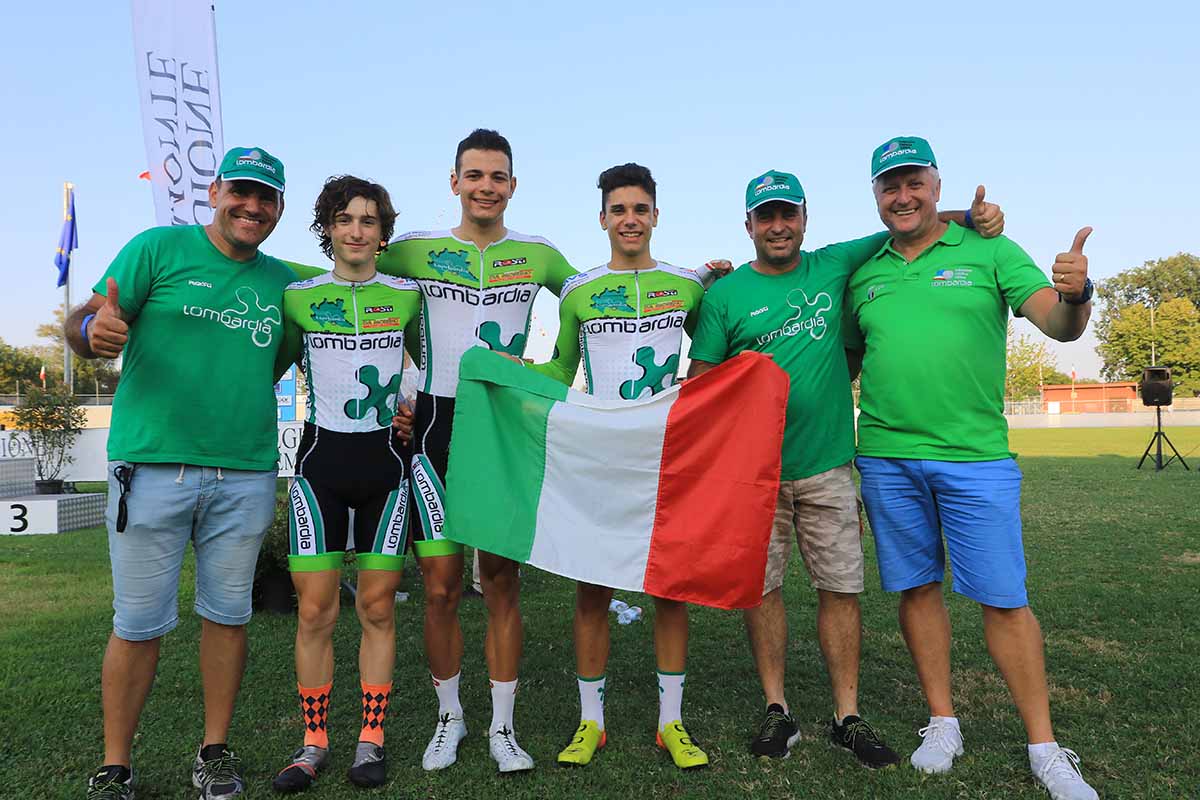 Lombardia campione d'Italia Velocità a squadre Allievi