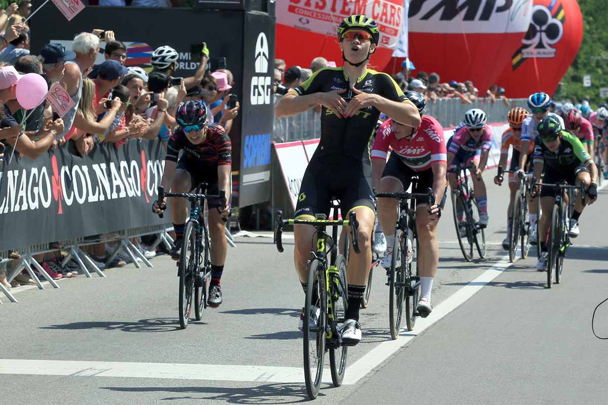La vittoria di Jolien D'Hoore nella terza tappa del Giro Rosa 2018