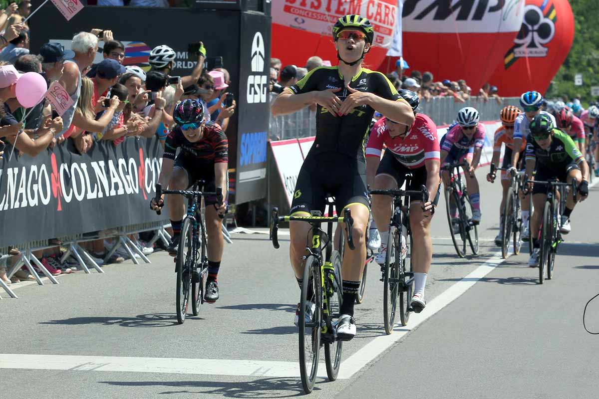 La vittoria di Jolien D'Hoore nella terza tappa del Giro Rosa 2018