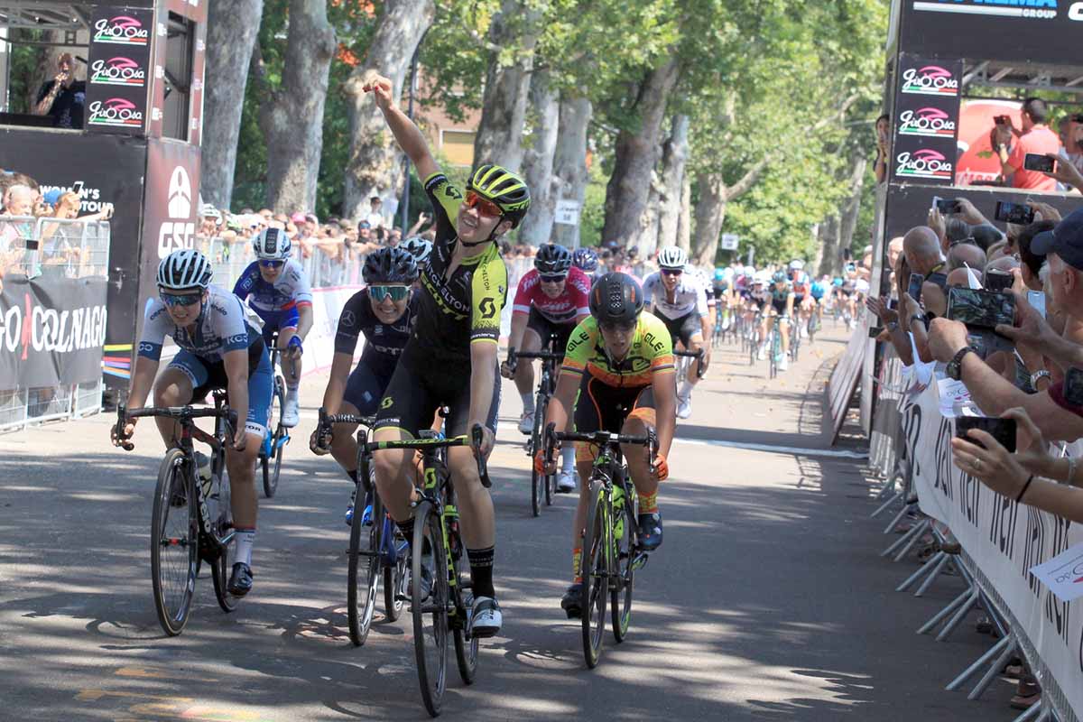 La vittoria di Jolien D'Hoore nella quarta tappa del Giro Rosa 2018