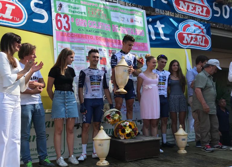 Il podio del Giro del Montalbano vinto da Ottavio Dotti