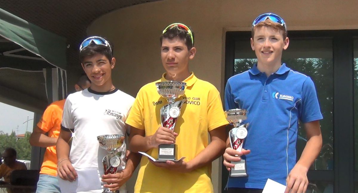 Il podio Esordienti 2° anno a Covo