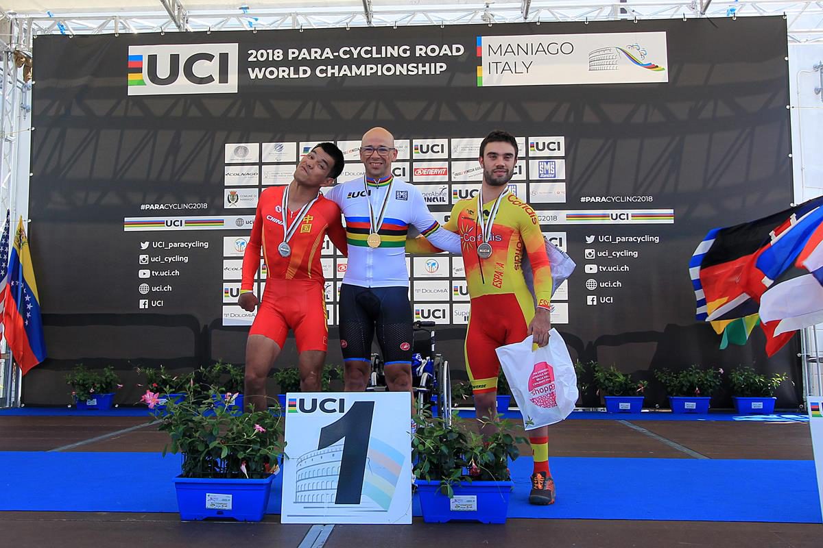 Giorgio Farroni sul gradino più alto del podio al Mondiale di Maniago