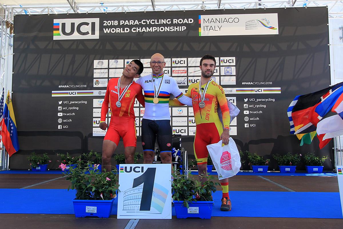 Giorgio Farroni sul gradino più alto del podio al Mondiale di Maniago