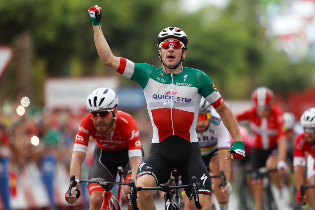 Elia Viviani vince la terza tappa della Vuelta a Espana 2018