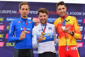 Il podio machile del Campionato Europeo XCO a Glasgow