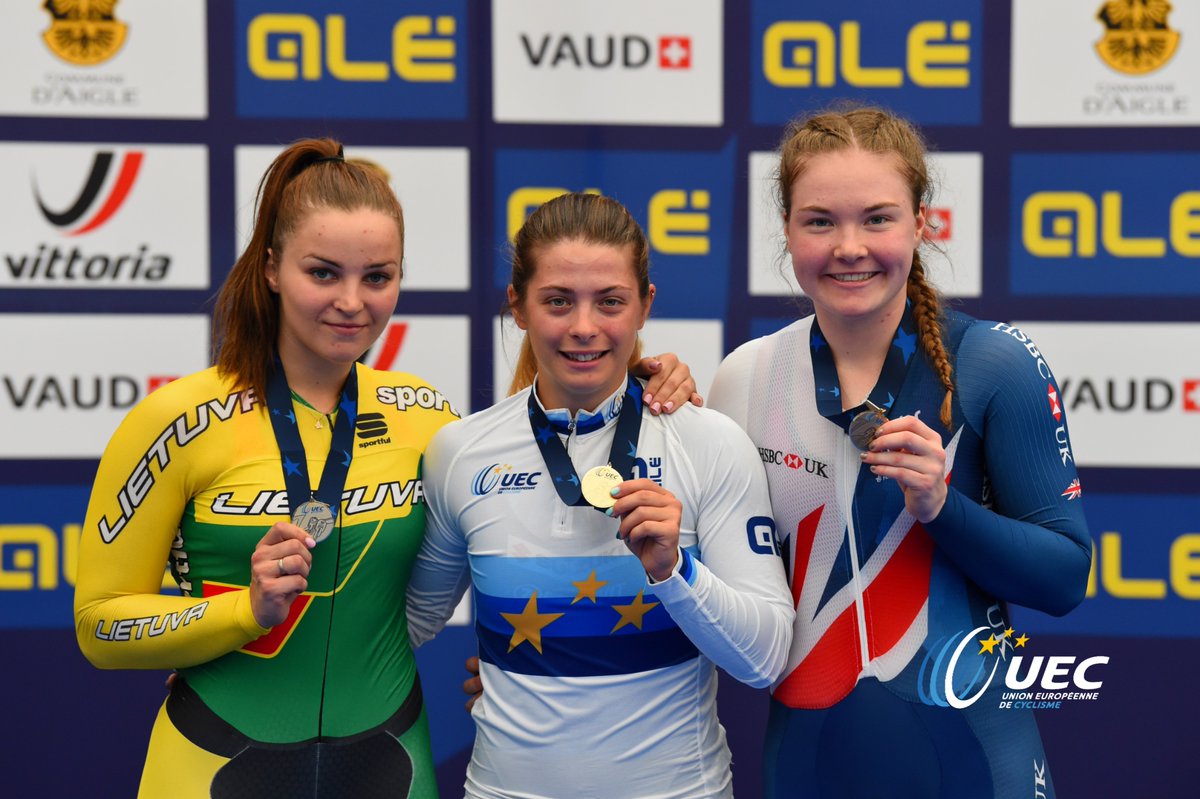 Il podio dei Campionati Europei 500 metri Donne Under 23