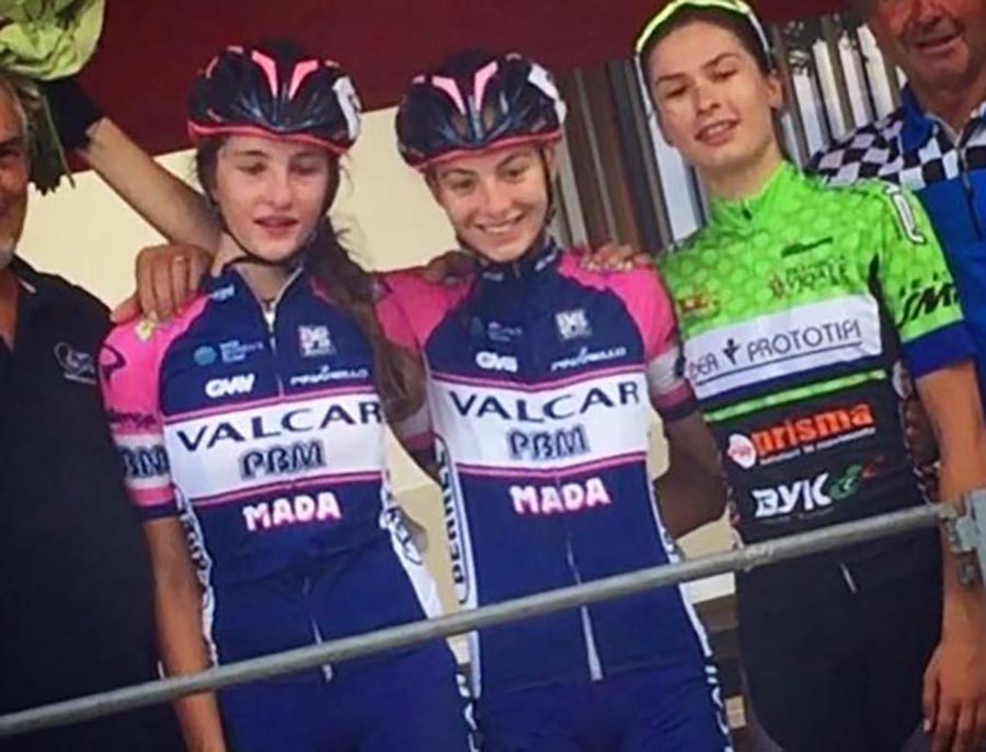 Il podio Donne Esordienti di Seren del Grappa