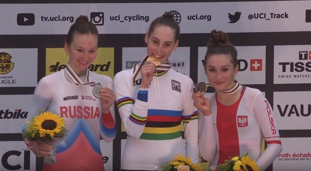 Vittoria Guazzini campionessa del mondo Donne Junior dell'Omnium a Aigle