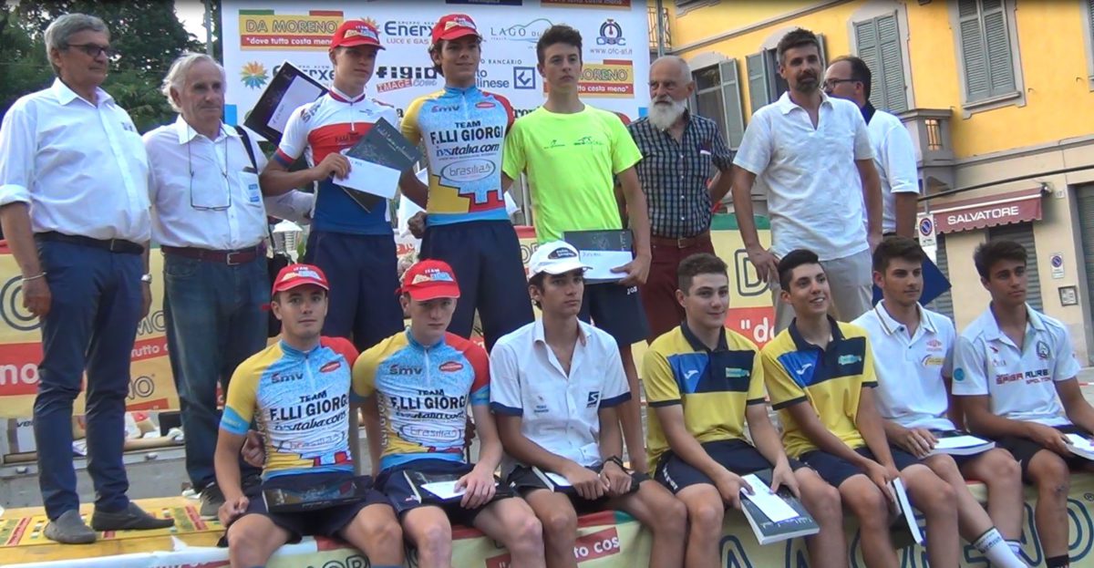 I primi dieci classificati del prologo del Giro della Provincia di Como 2018