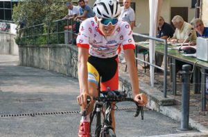 Mathias Vacek vince la Kronoscalata Allievi Almenno-Albenza 2018 (foto Rodella)