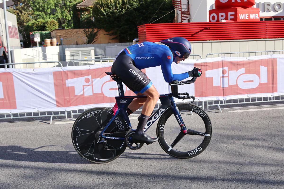 Edoardo Affini in azione ad Innsbruck 2018