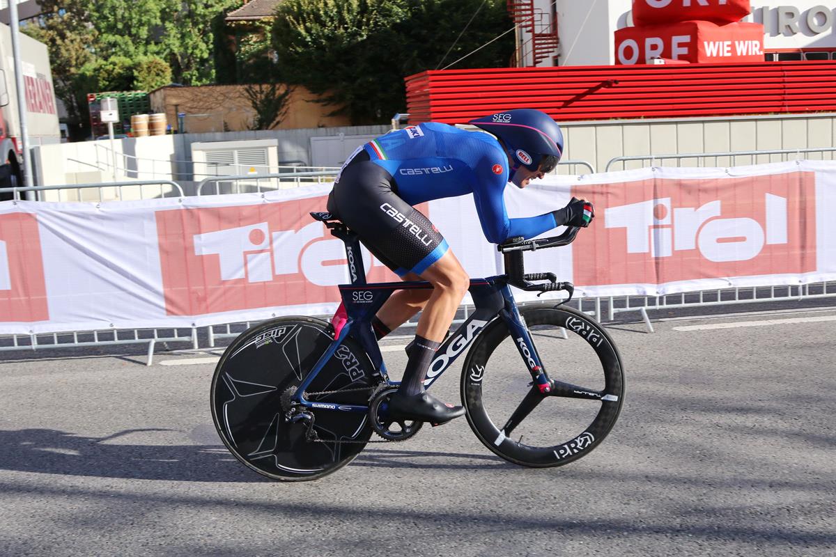 Edoardo Affini in azione ad Innsbruck 2018